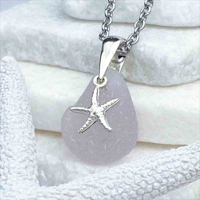 This Sea Glass Pendant has a Mythical Gleam of Sun Purple | Genuine, Real Sea Glass Since 1976 | View our Extensive Collection of Real Sea Glass Necklaces, Pendants, Earrings, Rings, Bracelets and Anklets