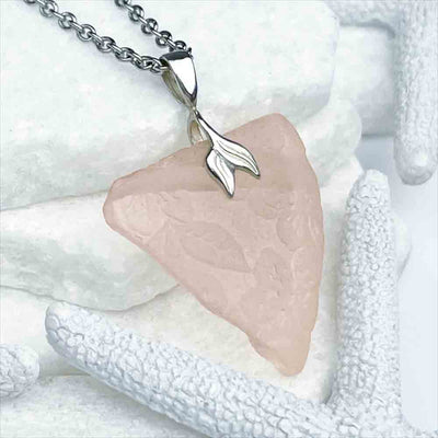 Paradise Pink Patterned Sea Glass Mermaid | Real Sea Glass
