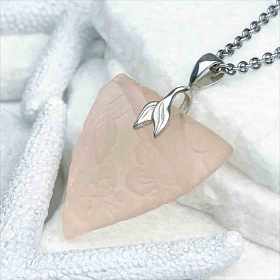 Paradise Pink Patterned Sea Glass Mermaid | Real Sea Glass