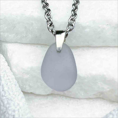 Soft Sun Purple Sea Glass Sterling Silver Pendant