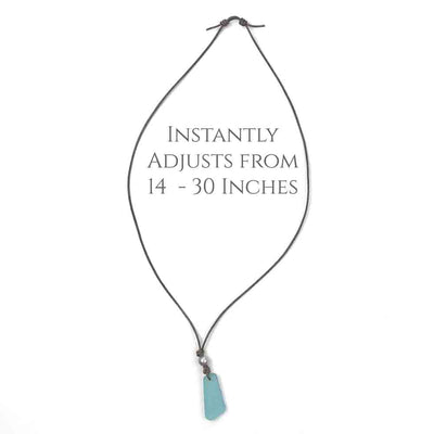 Real Sea Glass Leather Adjustable Necklace Instruc
